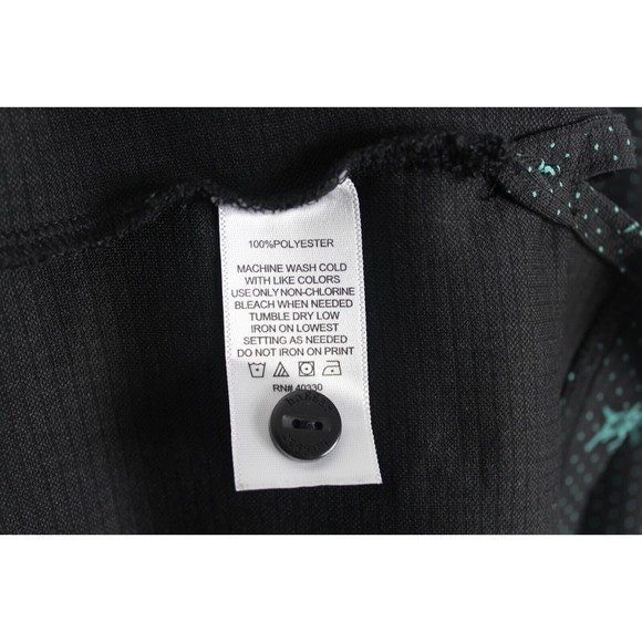 Haggar Clothing Men's Marlin L Black Short Sleeve 3 Button Down Polo - Picture 5 of 8